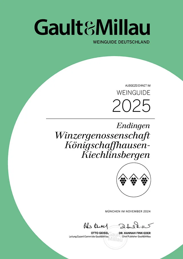 Winzergenossenschaft Königschaffhausen-Kiechlinsbergen eG - Auszeichnungen